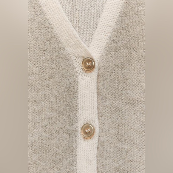 KNIT CARDIGAN ALPACA AND WOOL BLEND - Picture 4 of 5